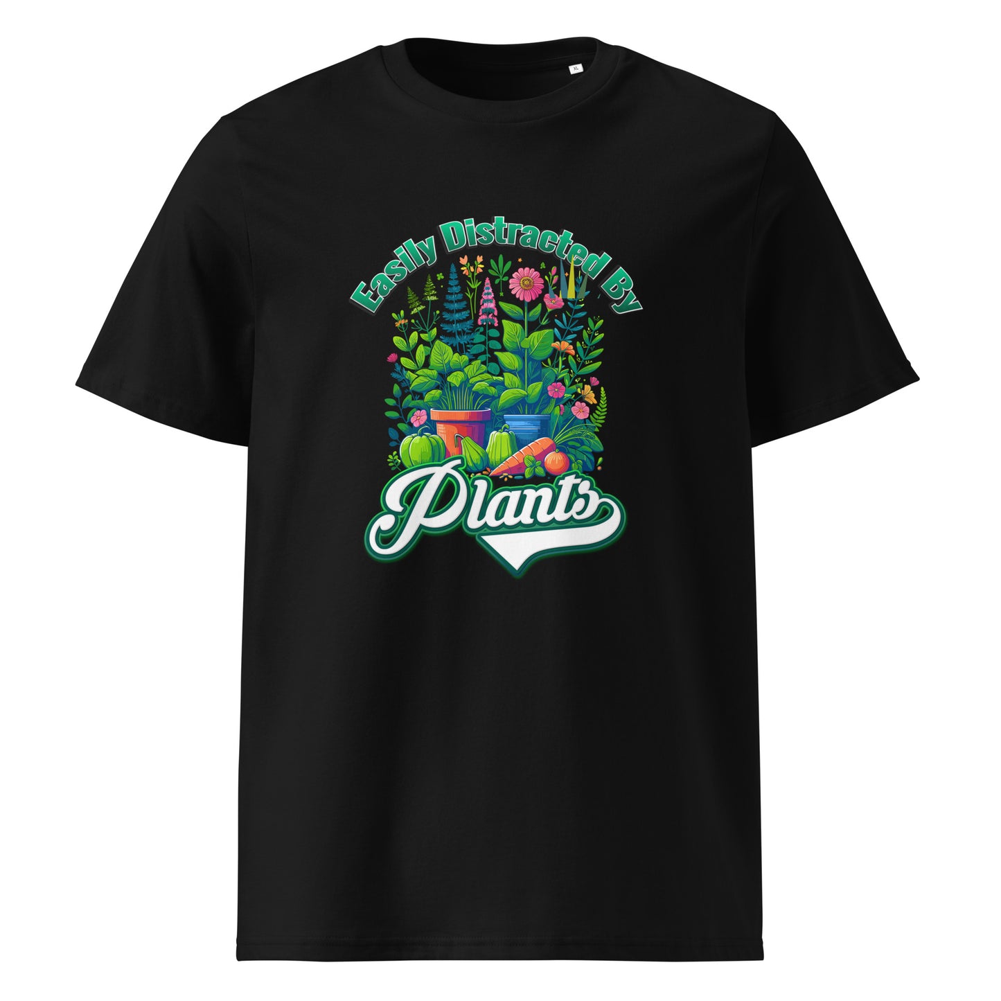 Easily Distracted By Plants Organic Cotton Garden T-shirt (NEON)