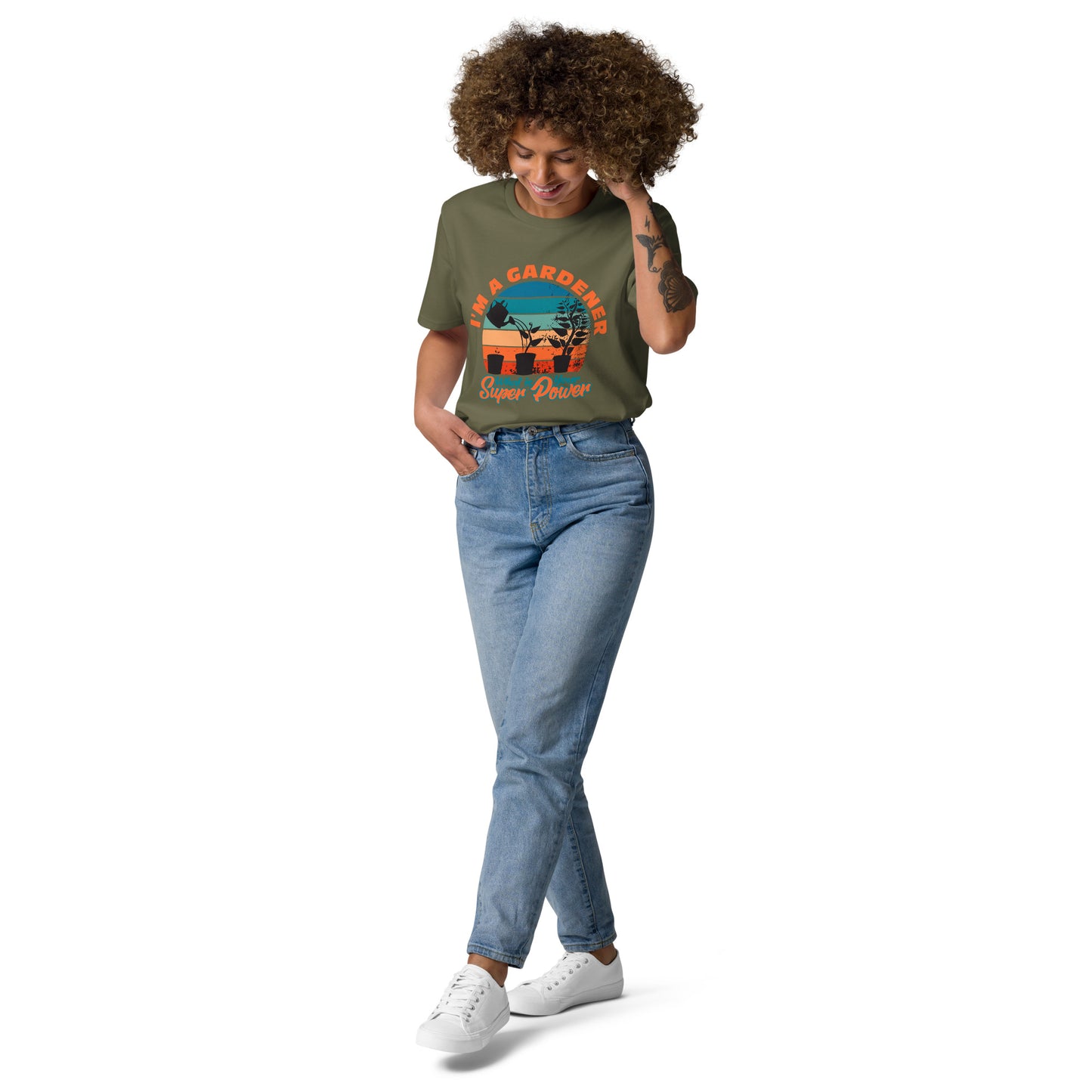 Gardener SuperPower Organic Cotton Garden T-Shirt (Plants)