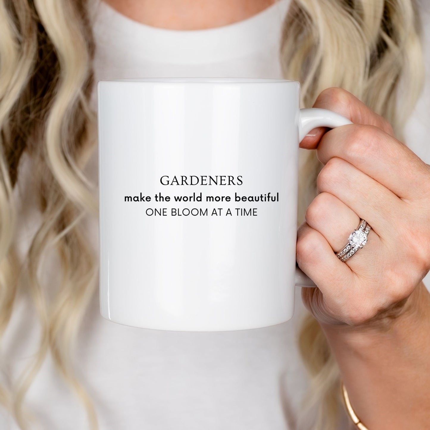 "Gardeners Make the World More Beautiful One Bloom at a Time" Ceramic Mug