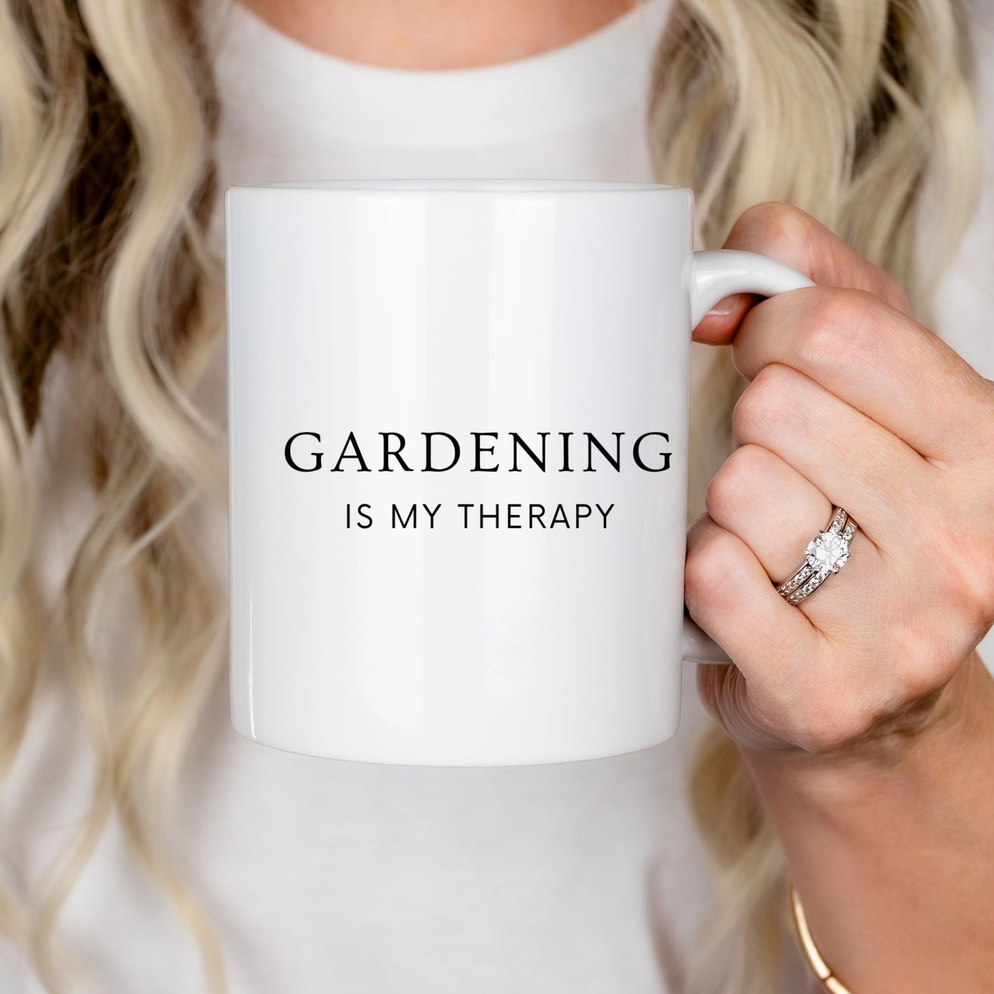 "Gardening Is My Therapy” Ceramic Mug