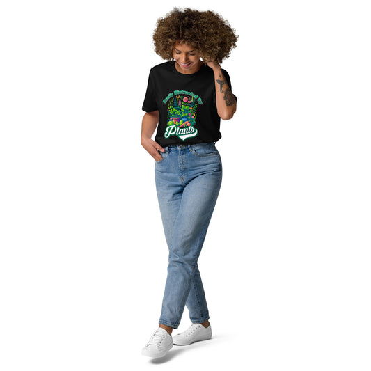 Easily Distracted By Plants Organic Cotton Garden T-shirt (NEON)
