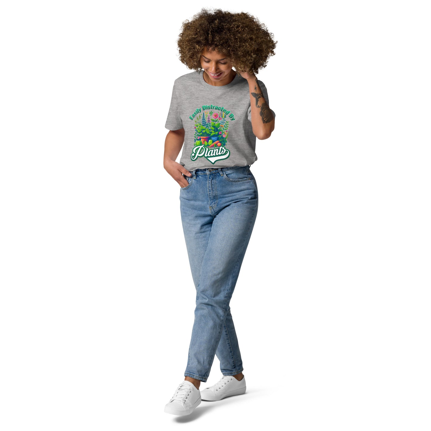 Easily Distracted By Plants Organic Cotton Garden T-shirt (NEON)