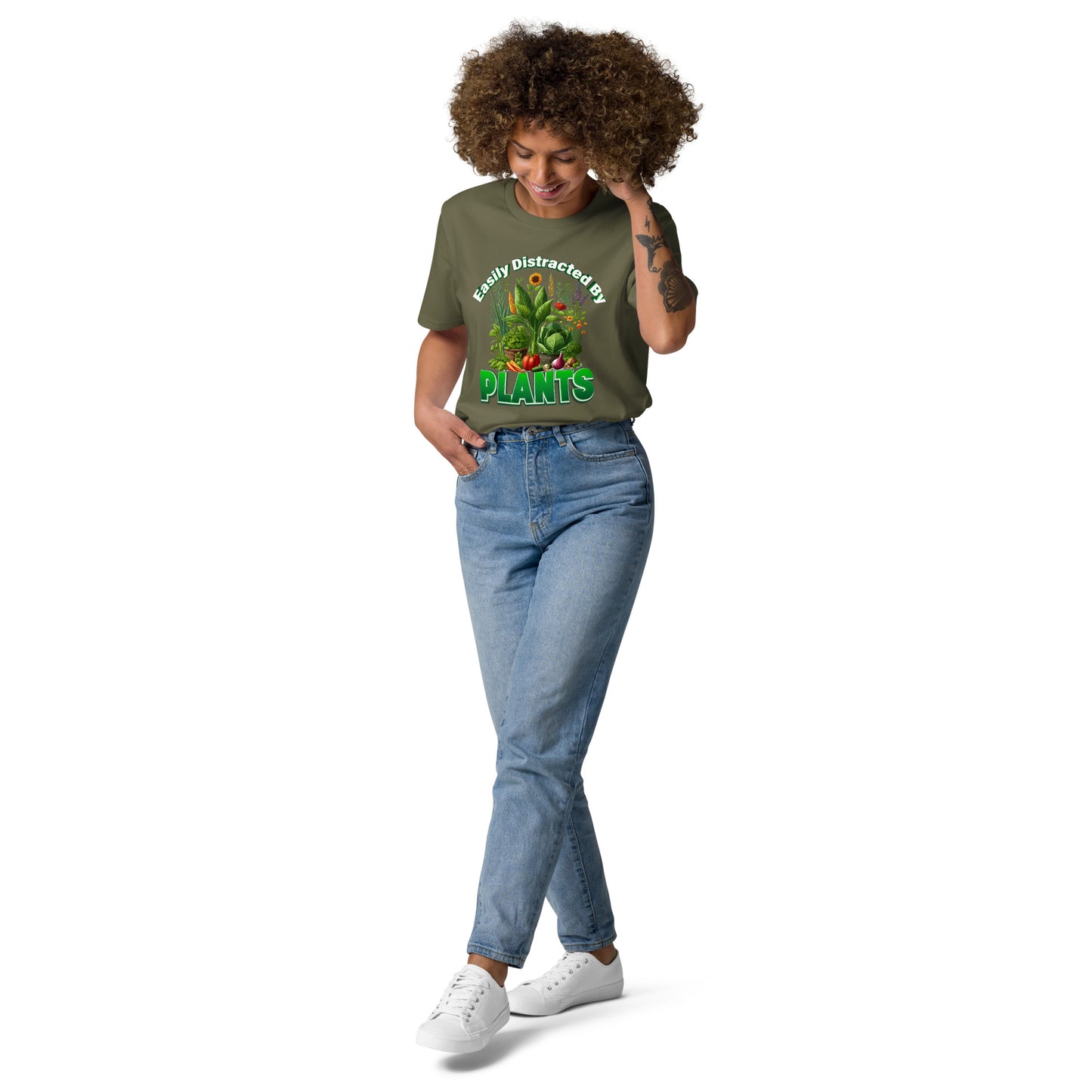Easily Distracted By Plants Organic Cotton Garden T-shirt