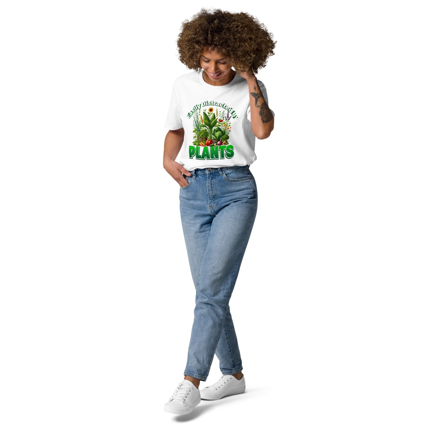 Easily Distracted By Plants Organic Cotton Garden T-shirt